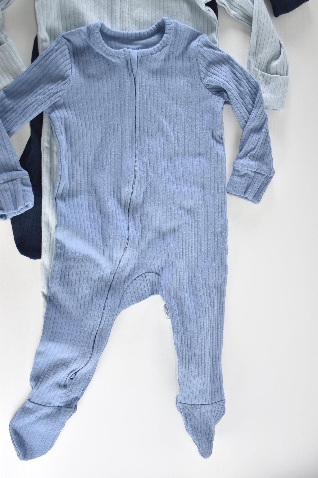 Ribbed sleepsuits set