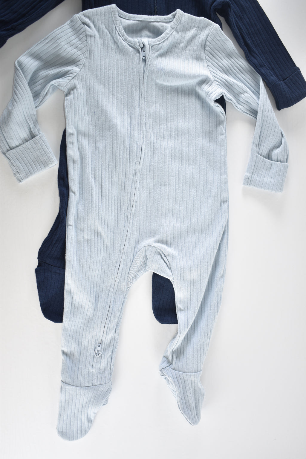 Ribbed sleepsuits set