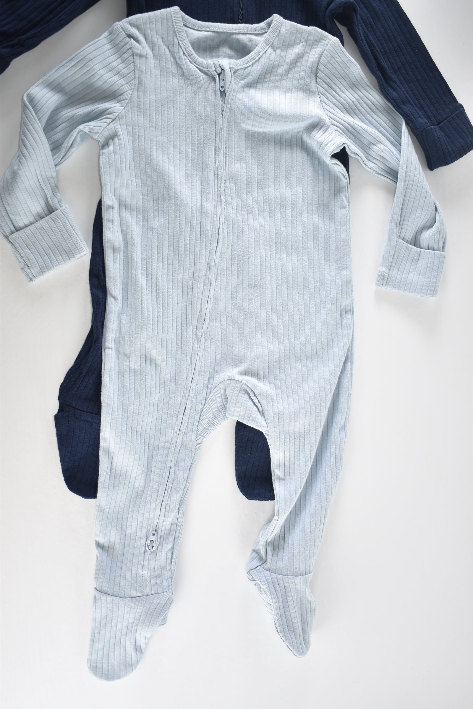 Ribbed sleepsuits set
