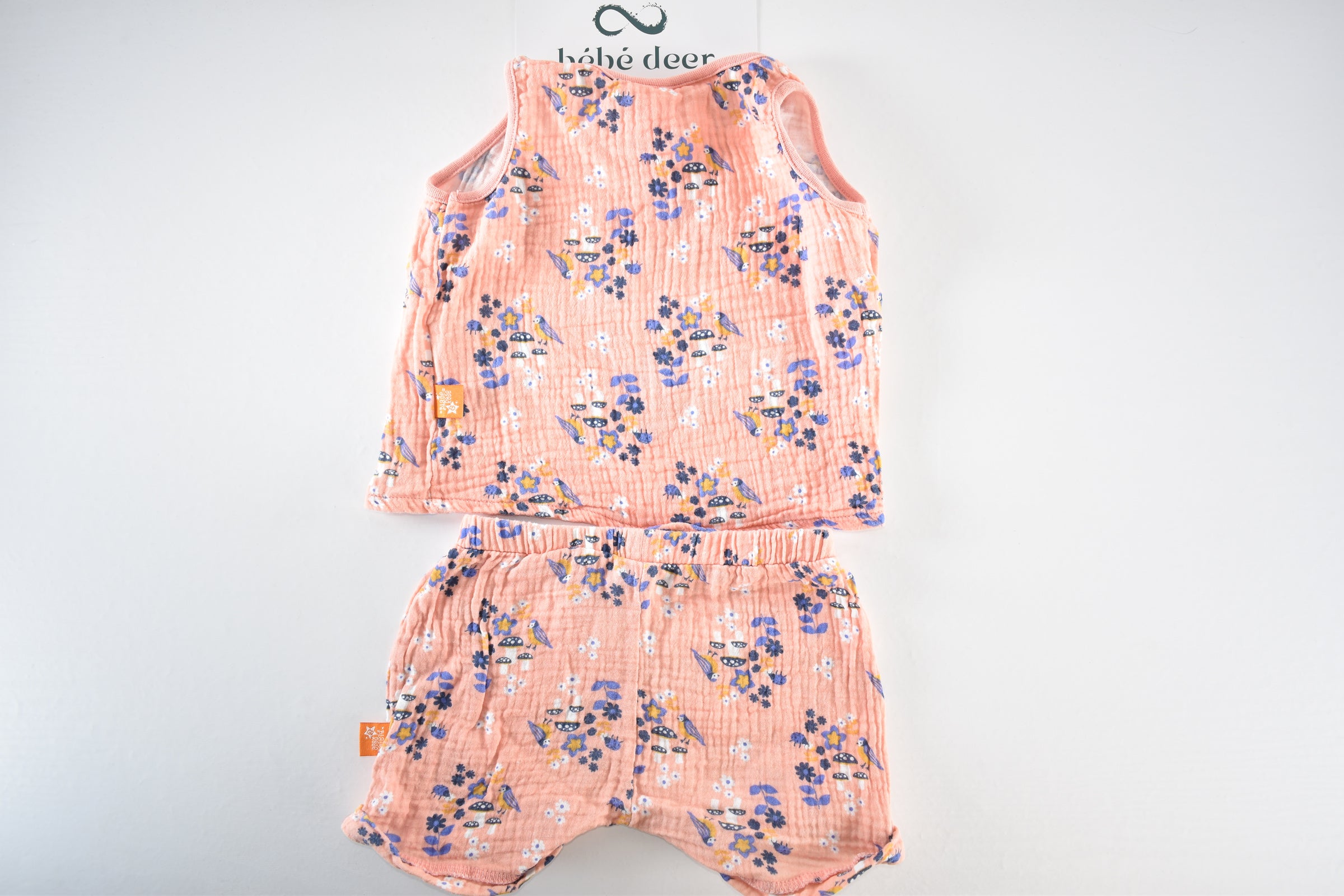 Summer cotton top & shorts set