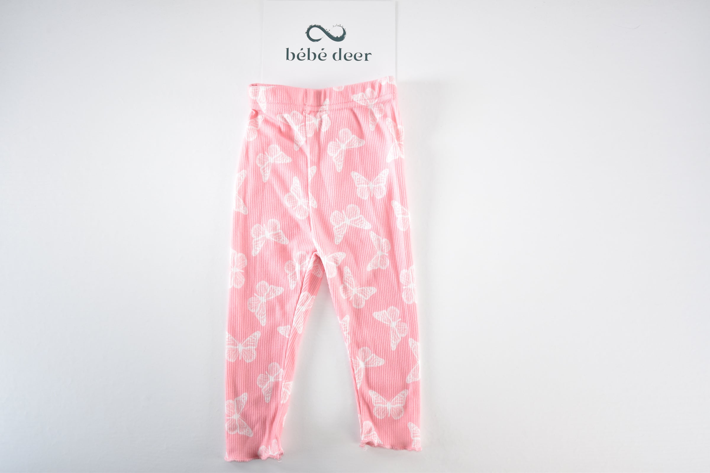 Butterfly ribbed leggings