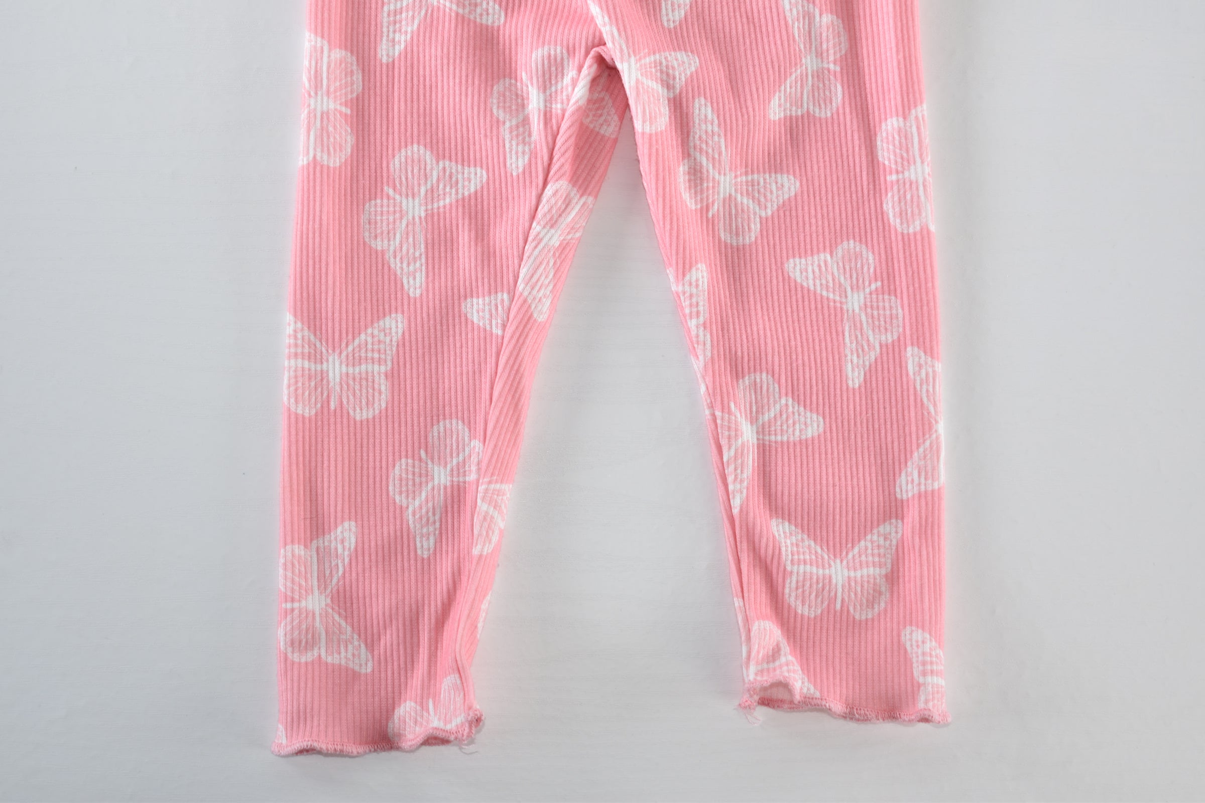 Butterfly ribbed leggings