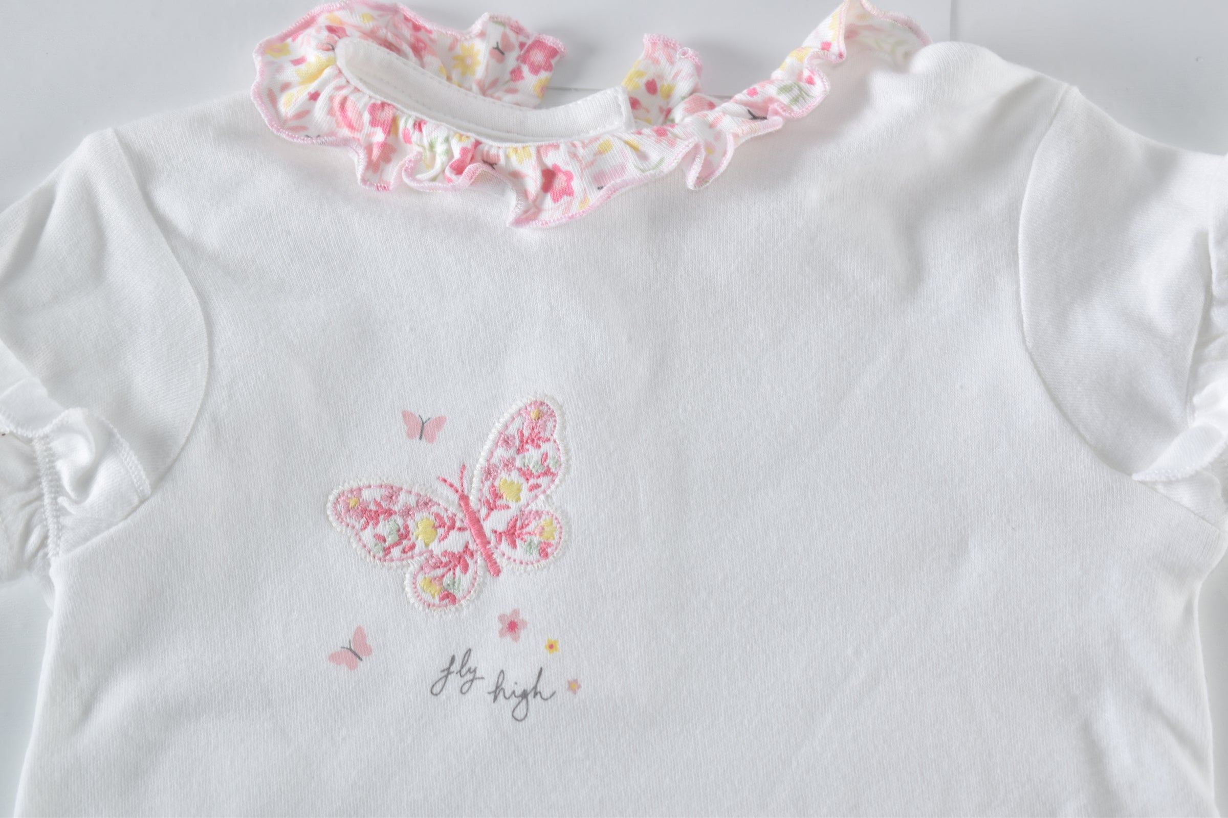 Butterfly embroidered T-shirt