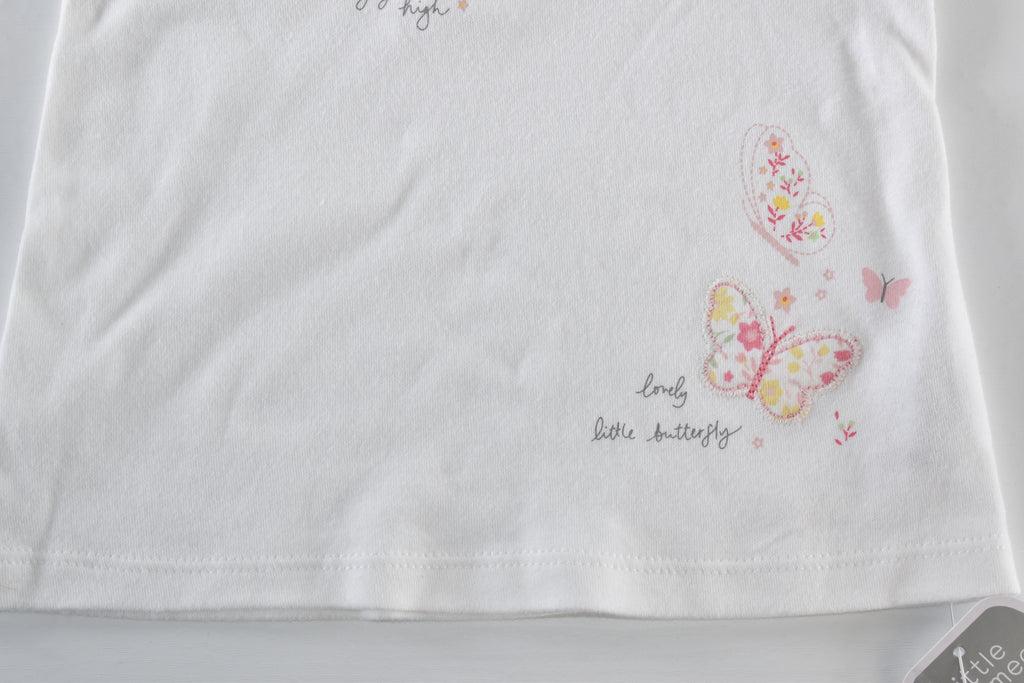 Butterfly embroidered T-shirt