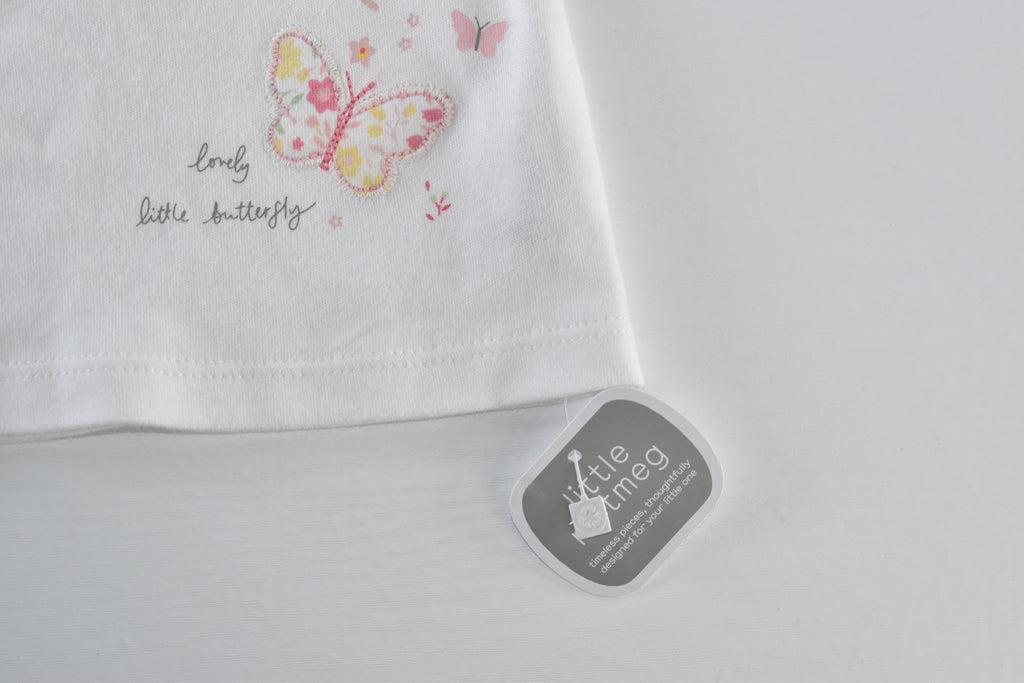 Butterfly embroidered T-shirt