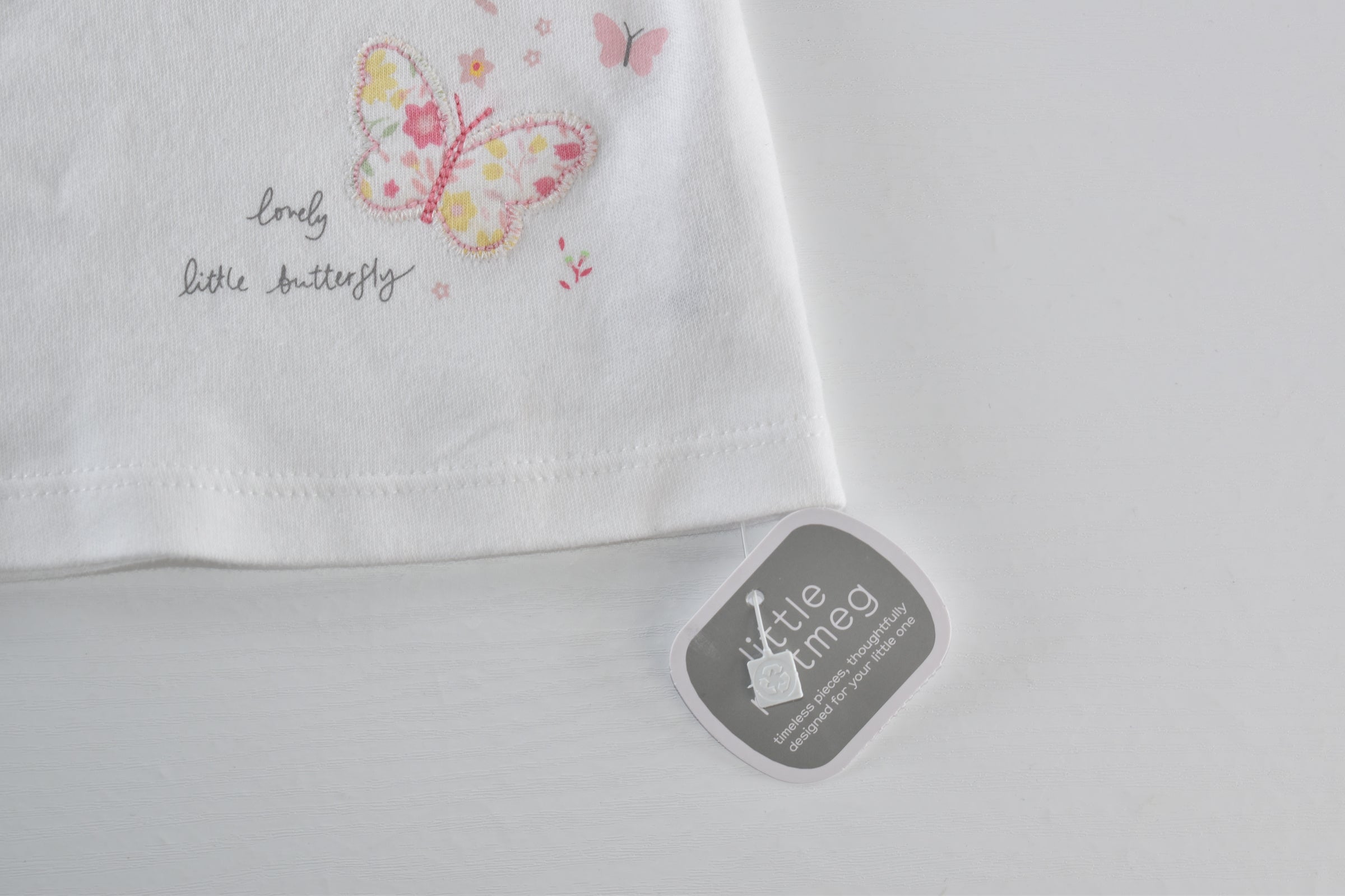 Butterfly embroidered T-shirt