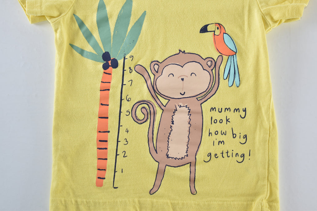 Yellow monkey print Top
