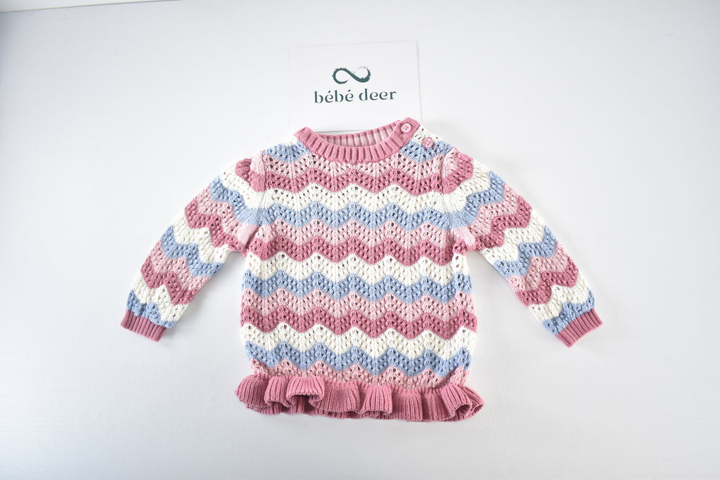 Pastel wave knit jumper