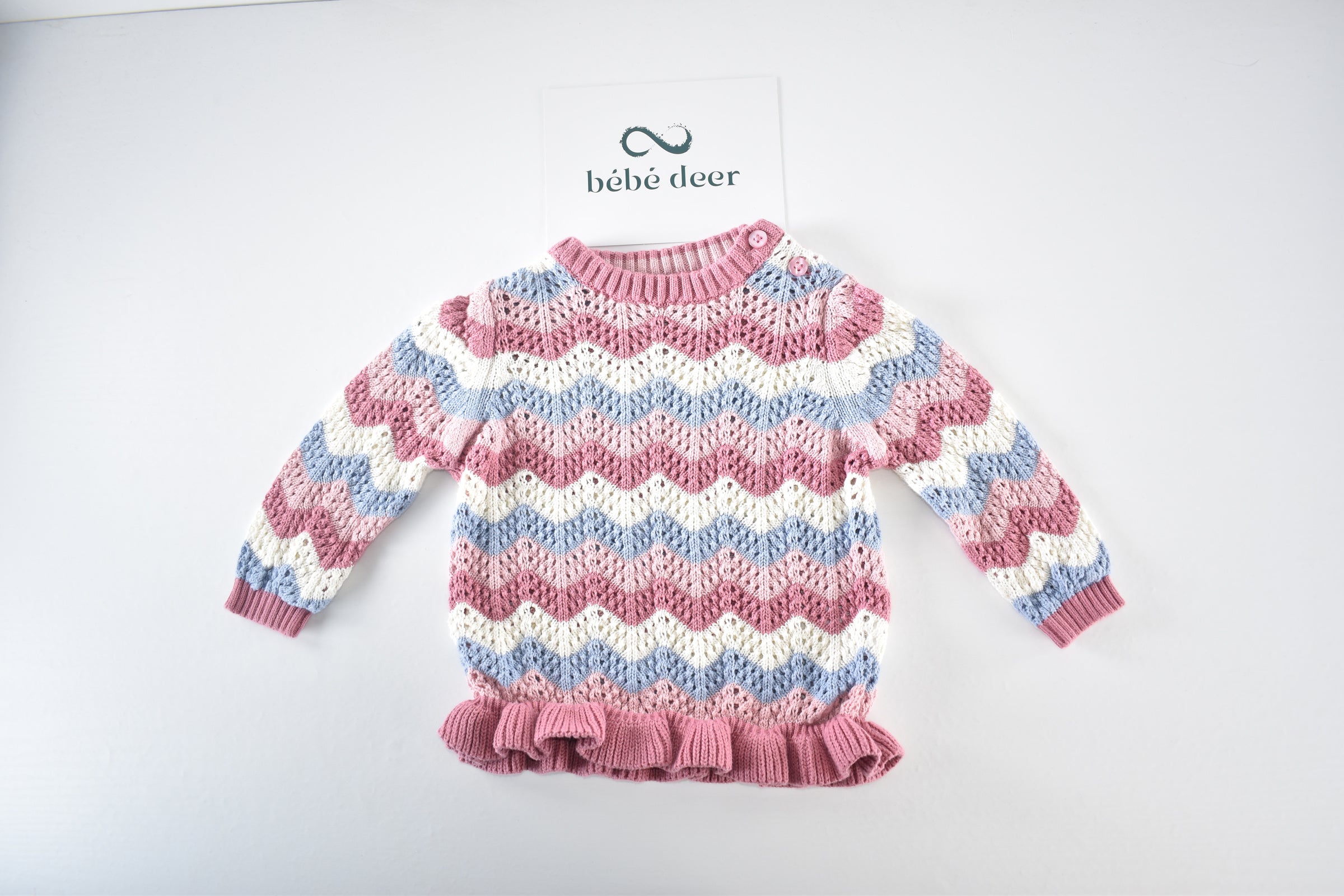 Pastel wave knit jumper