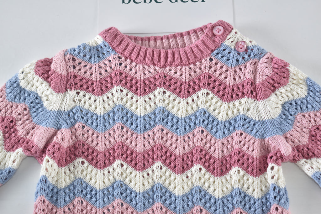 Pastel wave knit jumper