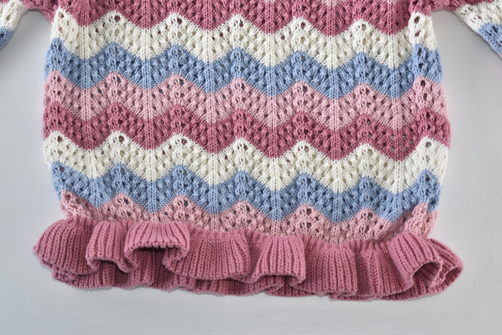 Pastel wave knit jumper