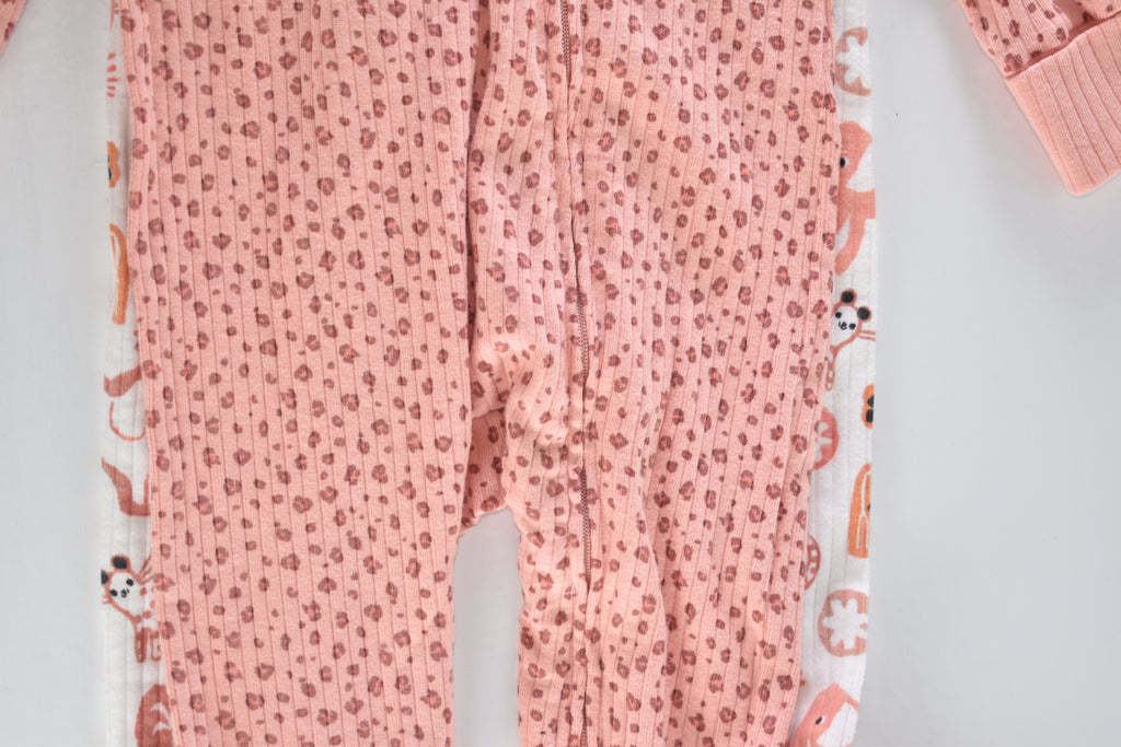2 ribbed sleepsuits