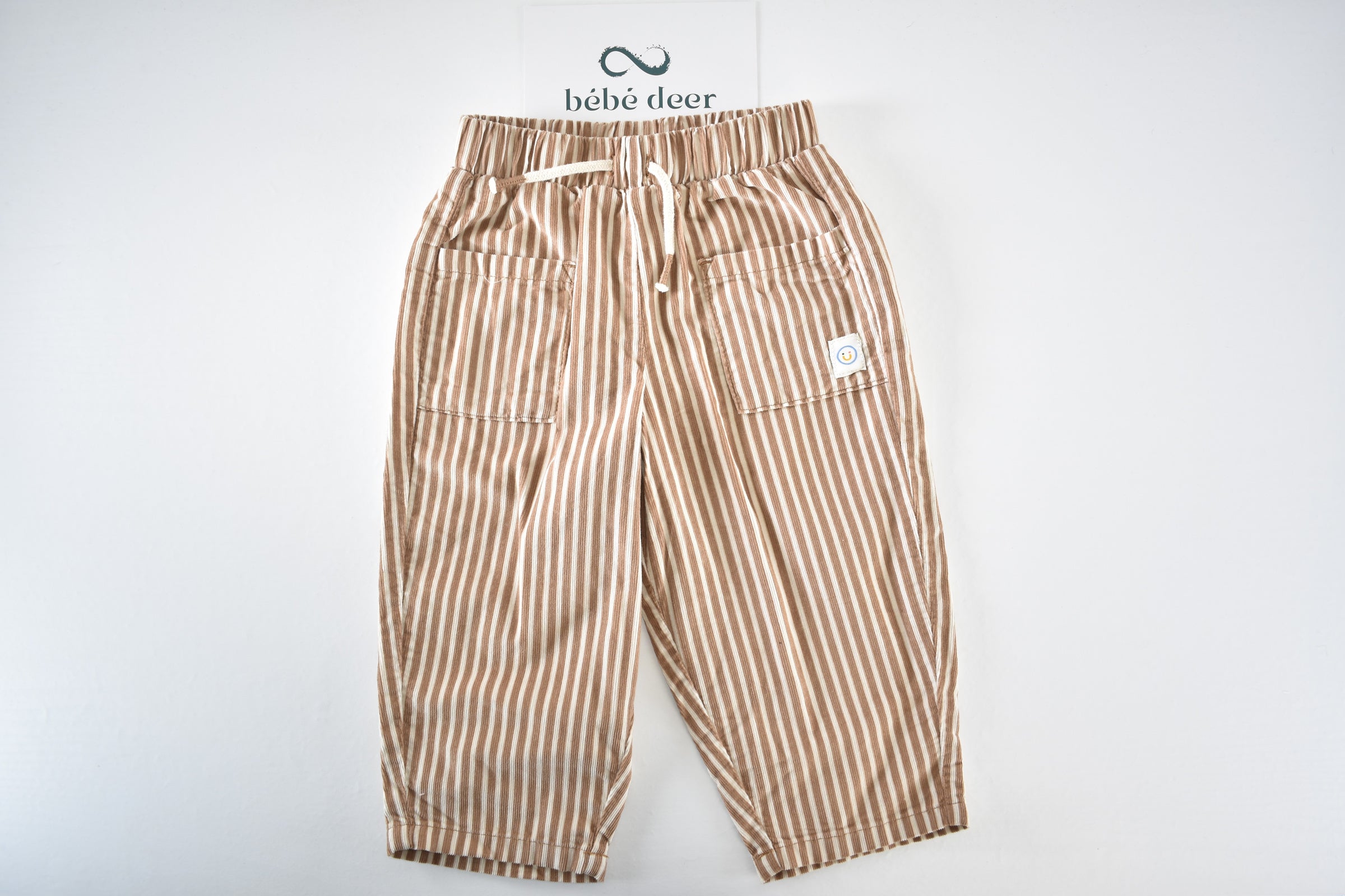 Striped wide leg trousers