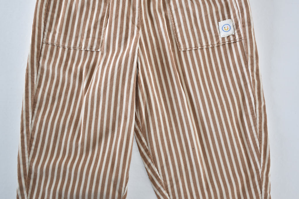 Striped wide leg trousers