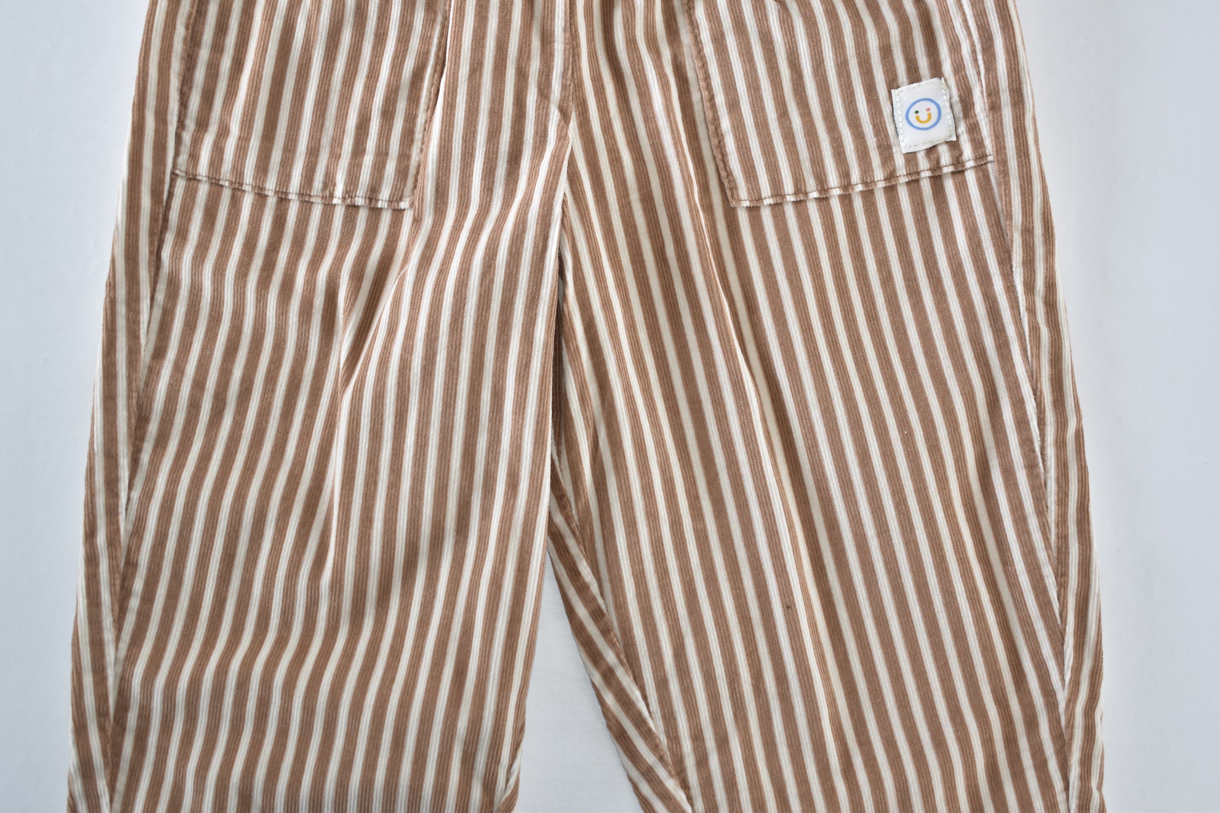 Striped wide leg trousers
