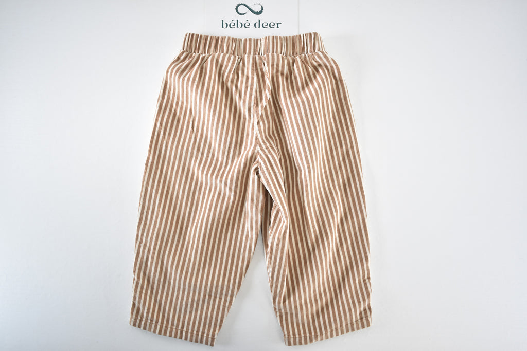 Striped wide leg trousers