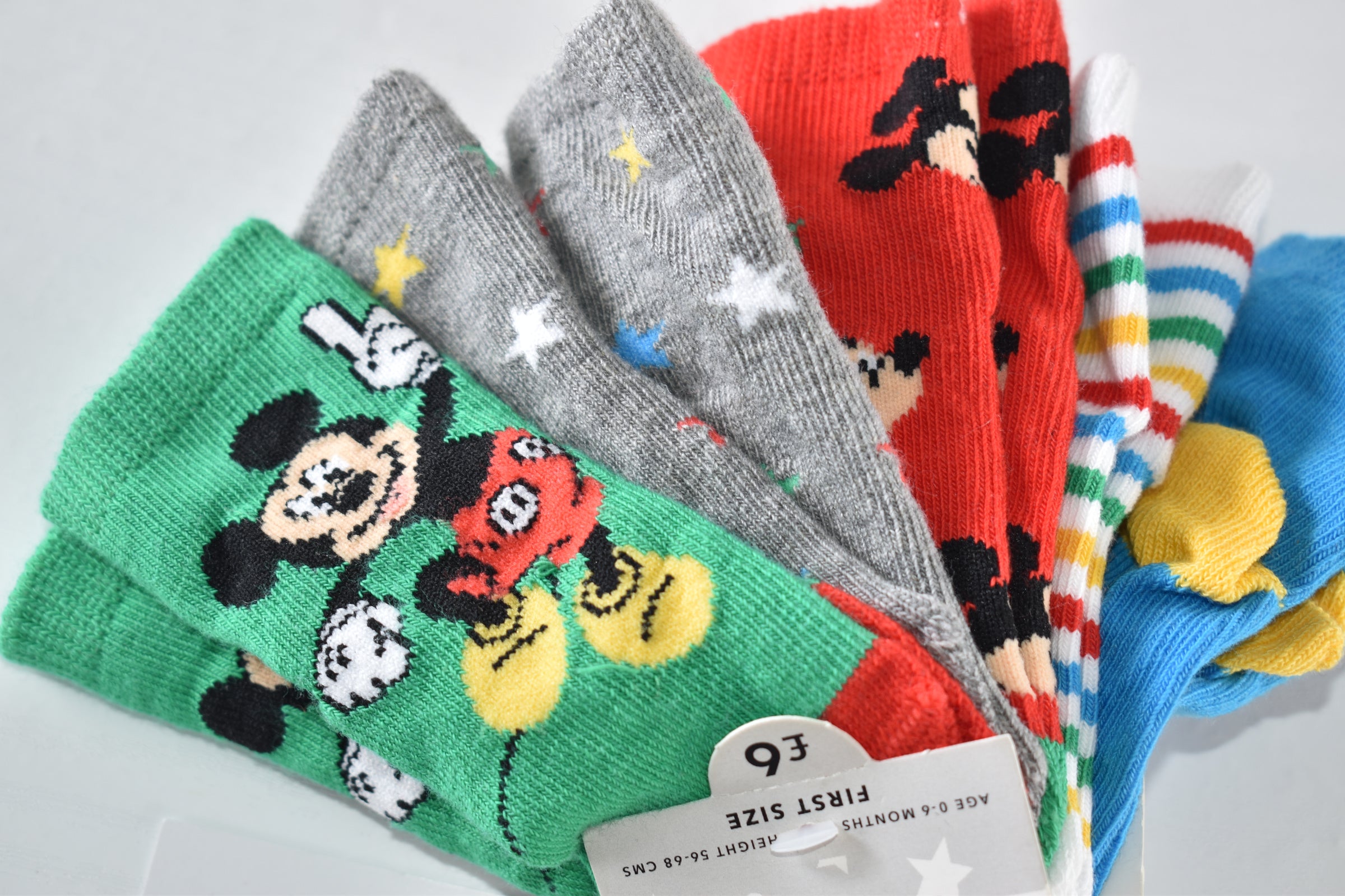 Disney Baby New with Tags 5-Pack First Size Socks