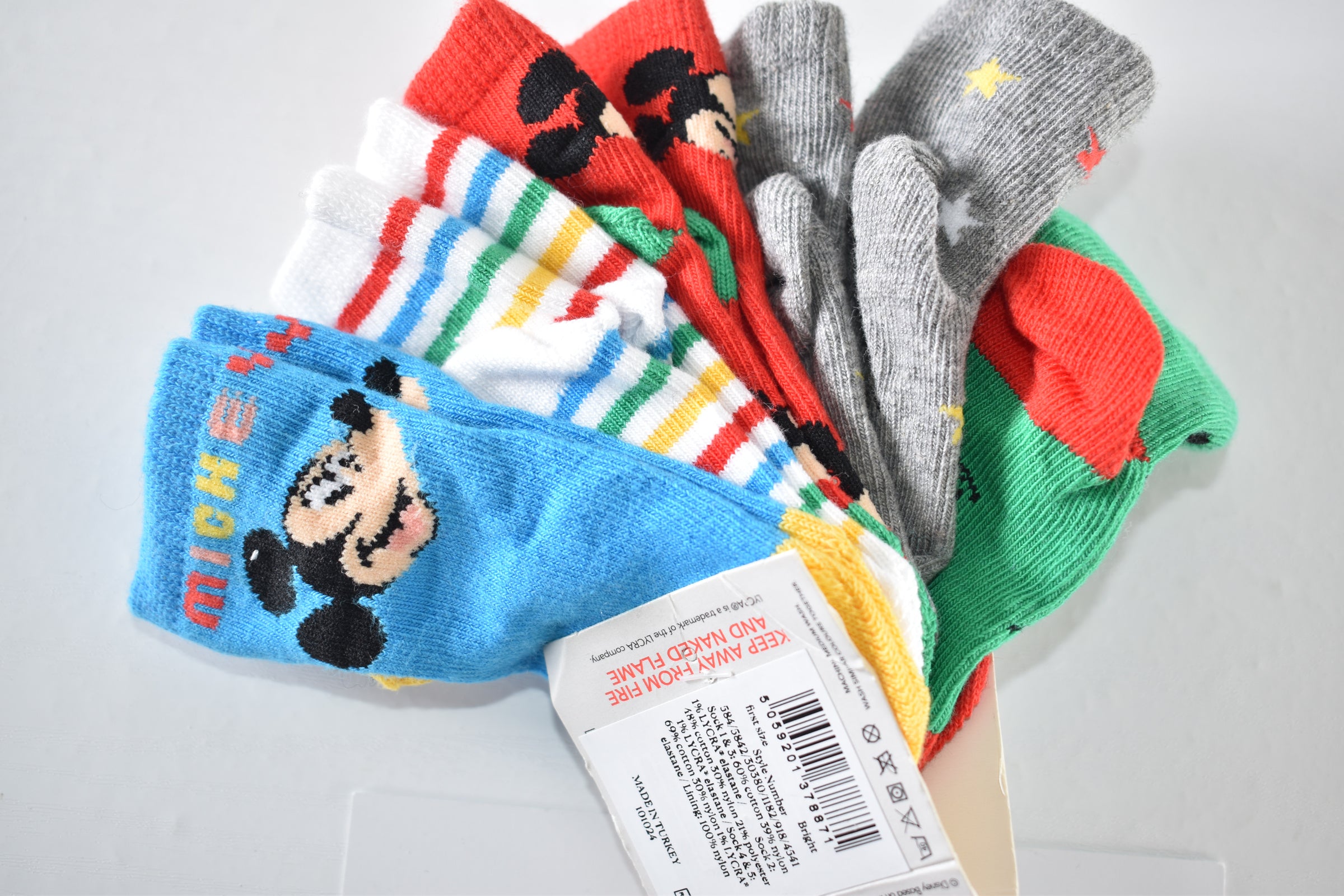 Disney Baby New with Tags 5-Pack First Size Socks
