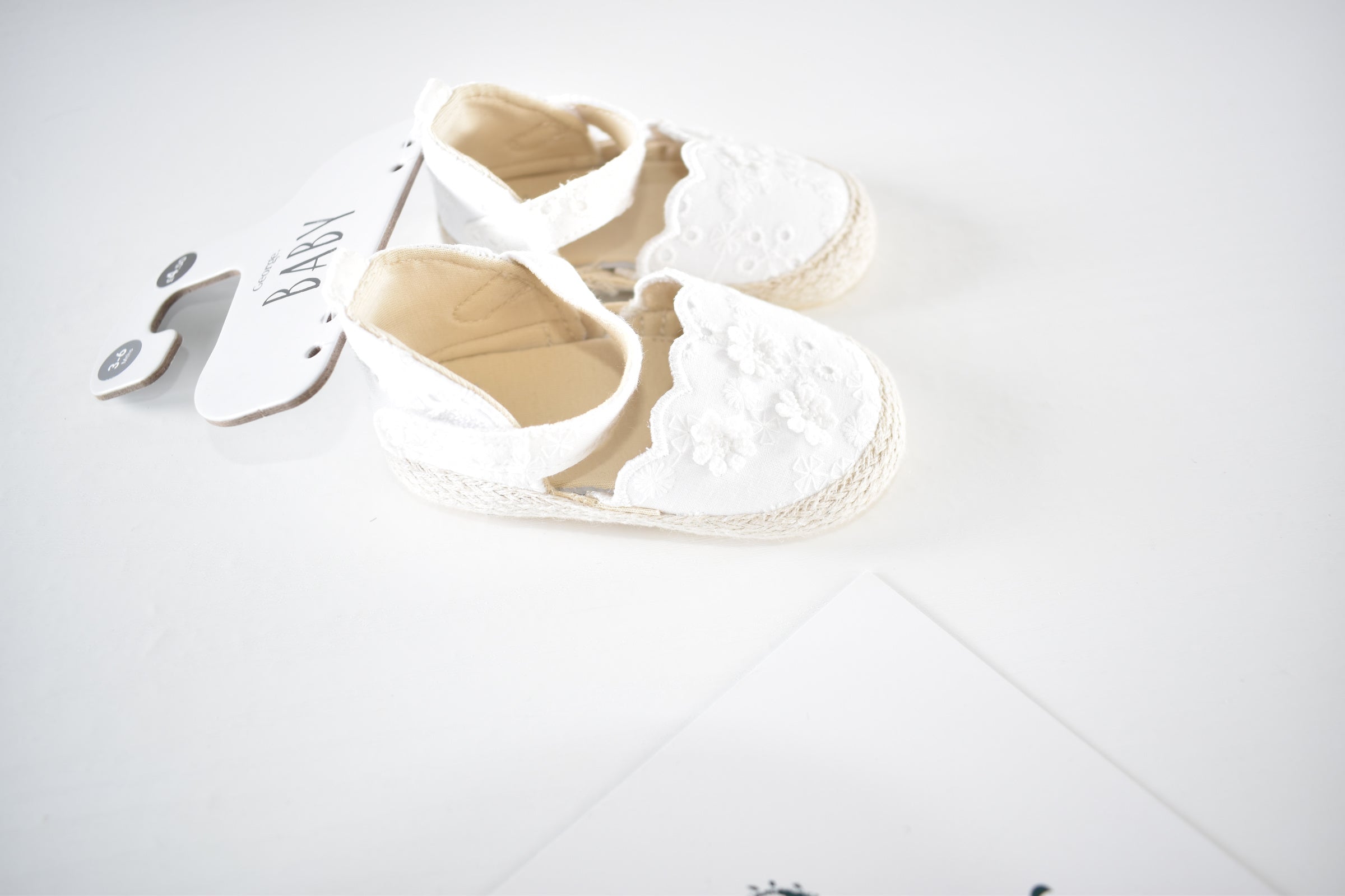 George Baby New with Tags White Soft Sole Shoes (3–6 Months)