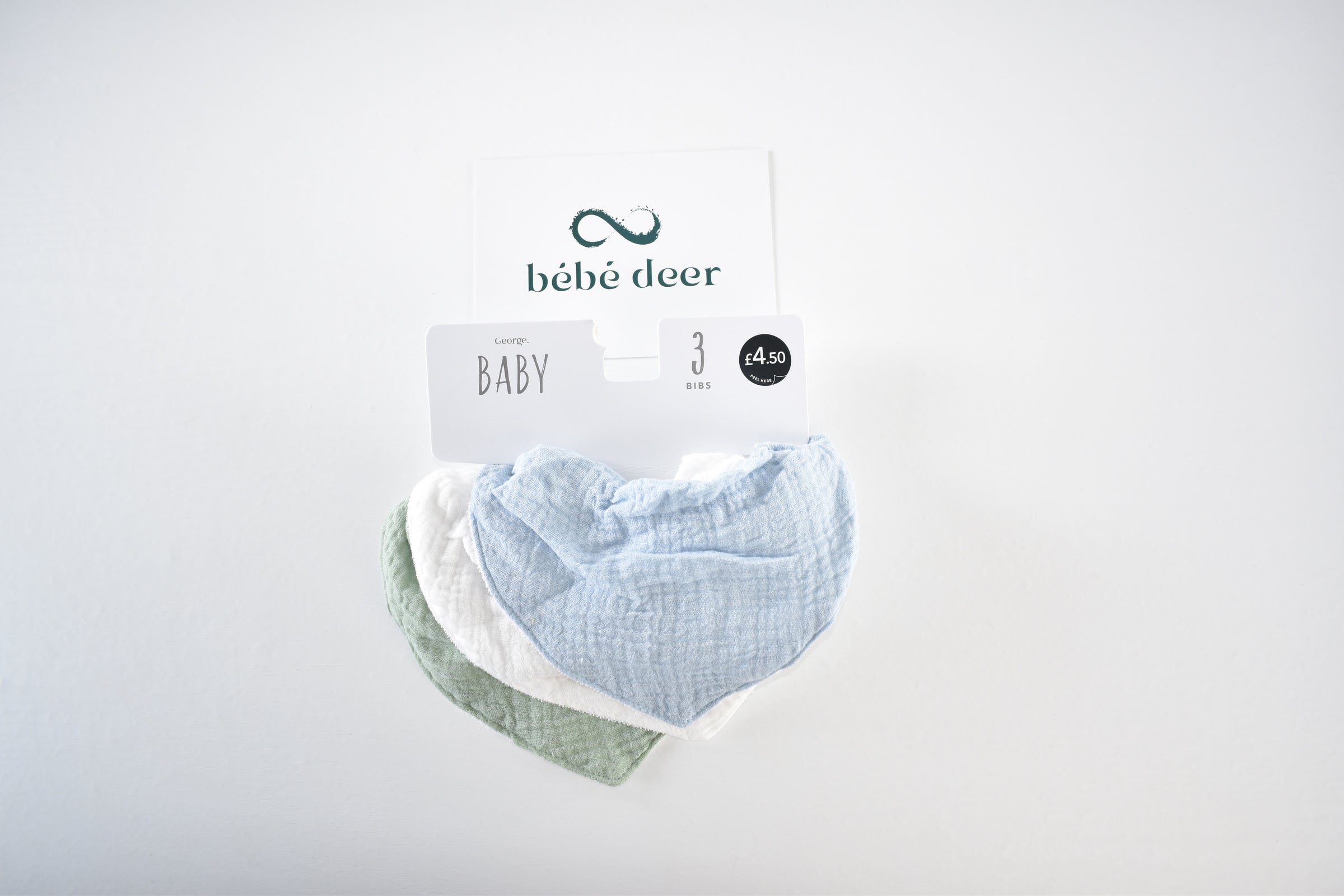 George Baby New with Tags Muslin Bandana Bib Set (3 Pack)