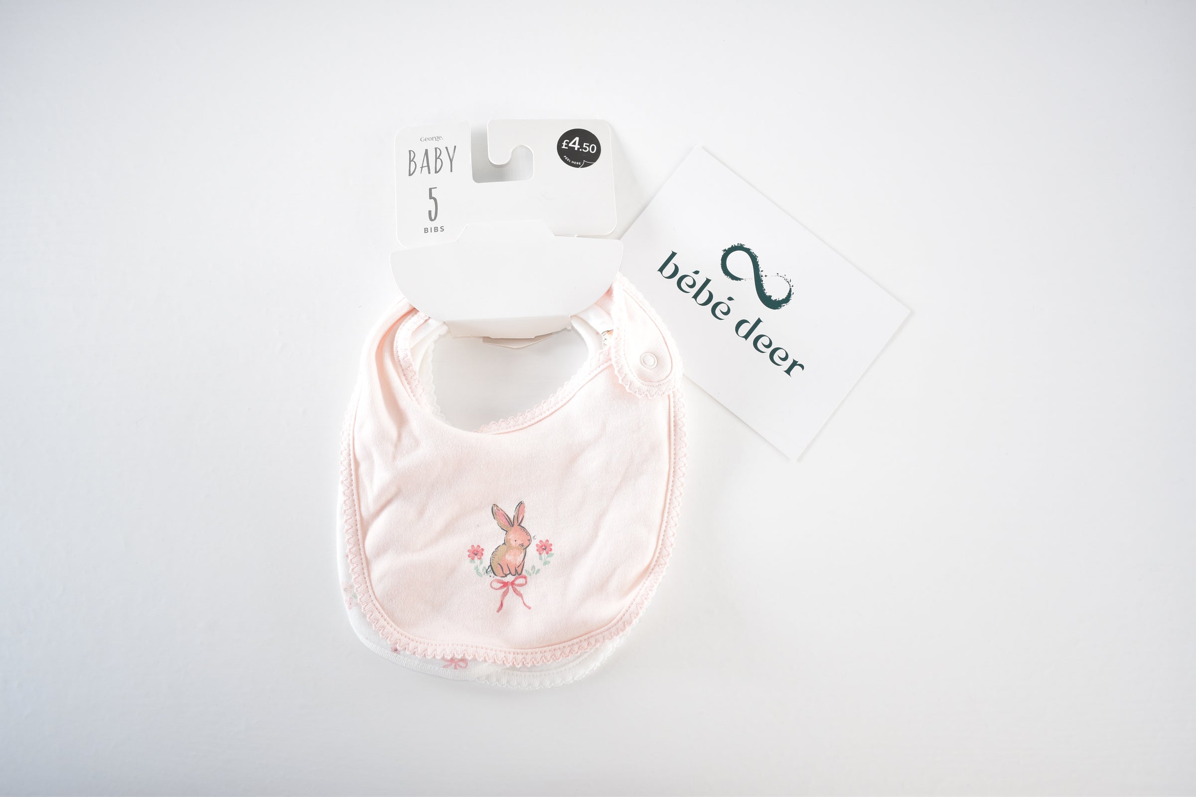 George Baby New with Tags Bunny Bib Set