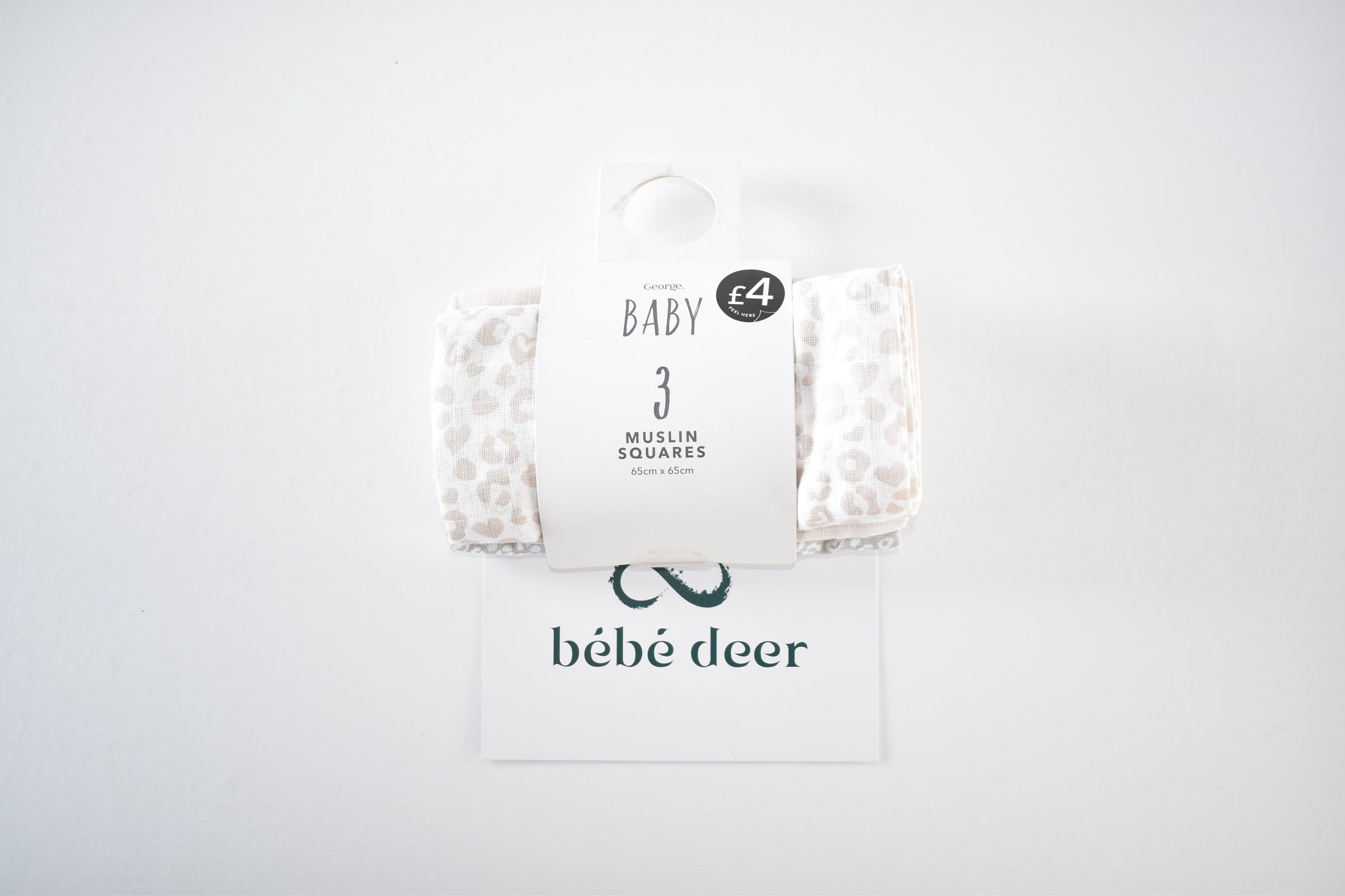 George Baby New with Tags Muslin Squares (3 Pack) 65 × 65 cm