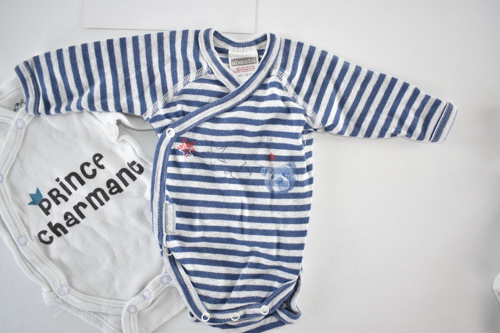 Set of 3 newborn wrap bodysuits