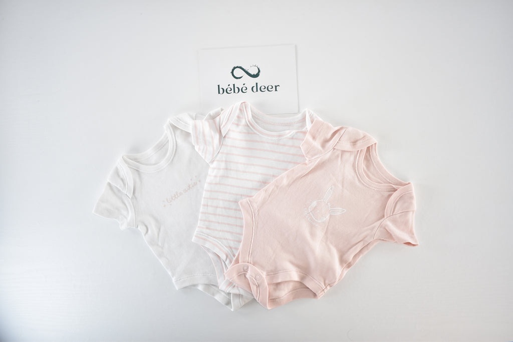 Set of 3 pink bodysuits