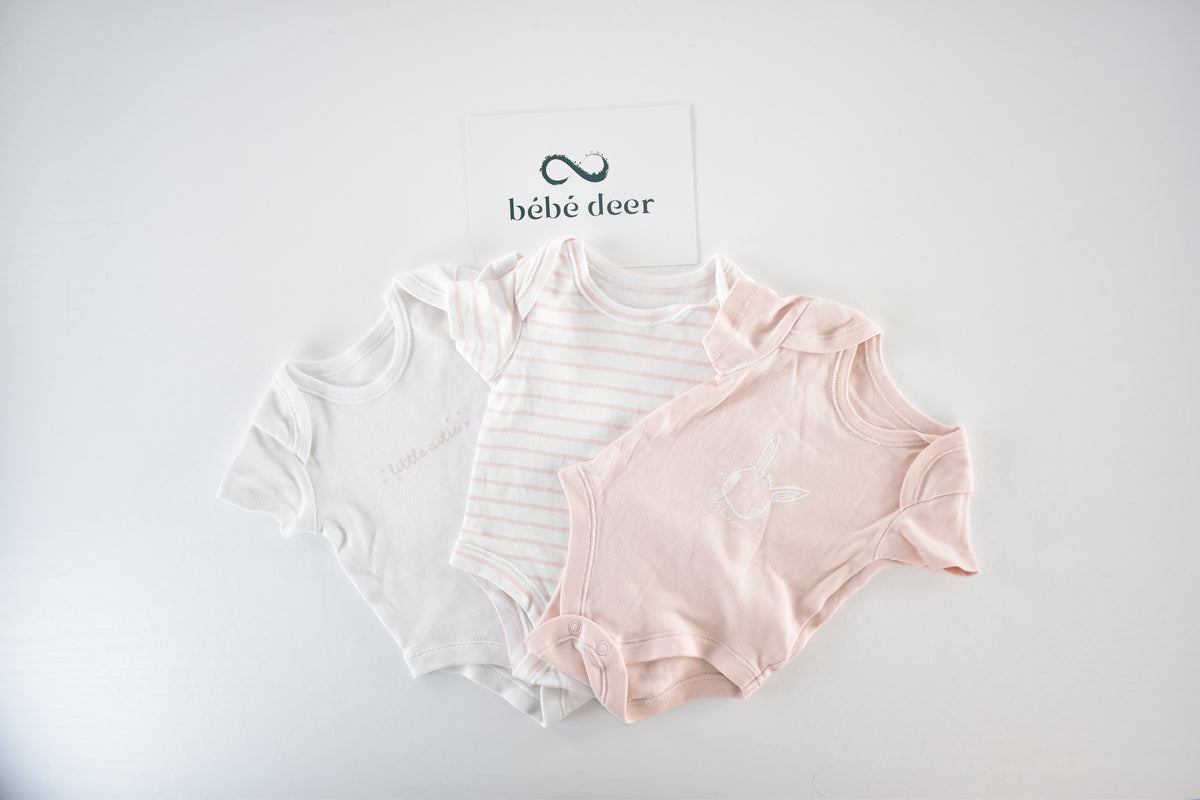 Set of 3 pink bodysuits