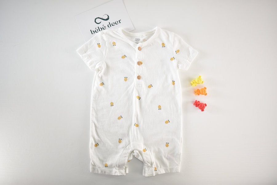 Romper with lemon print