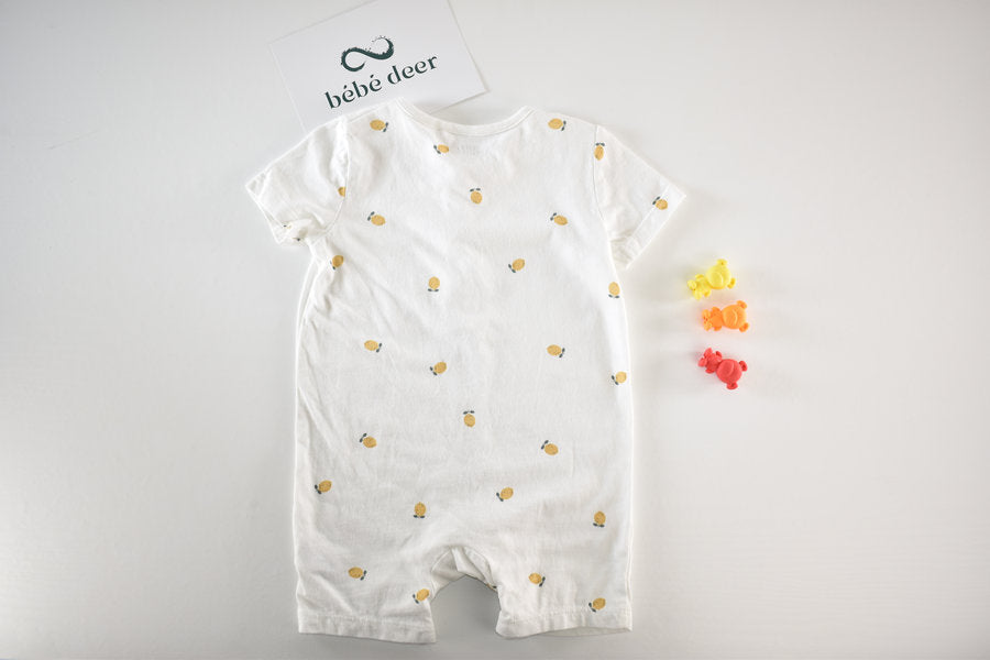 Romper with lemon print