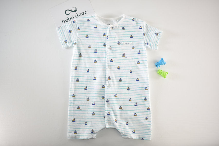 Romper with sailboat print
