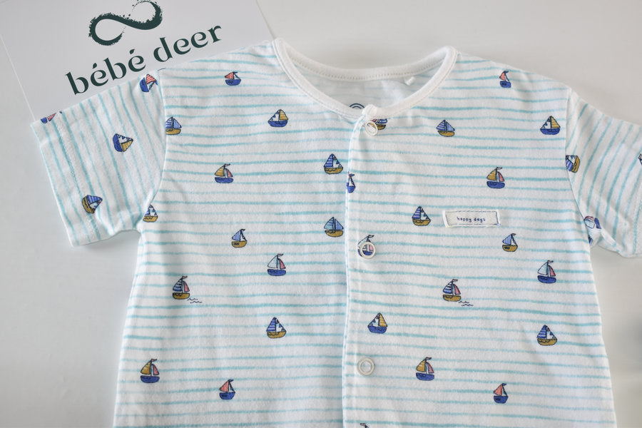 Romper with sailboat print