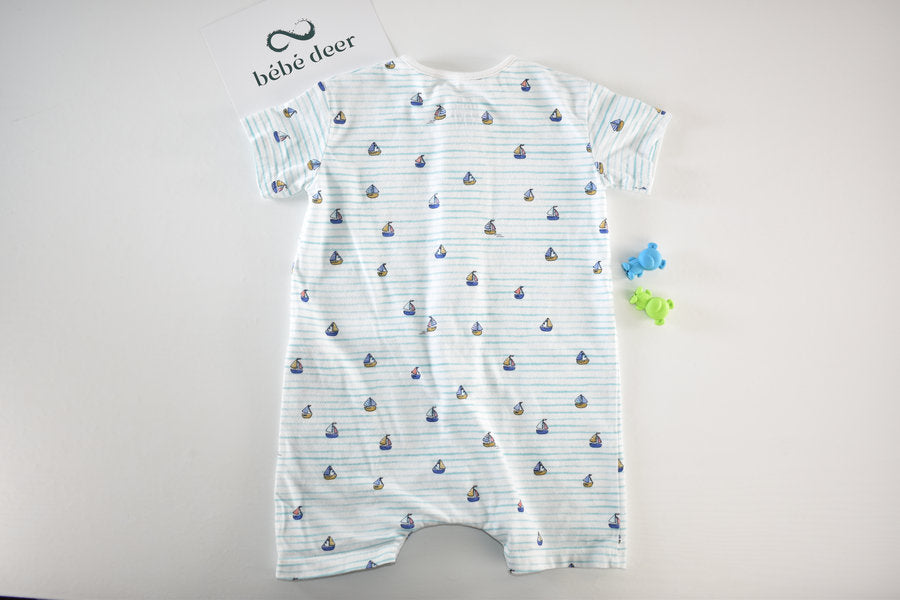 Romper with sailboat print