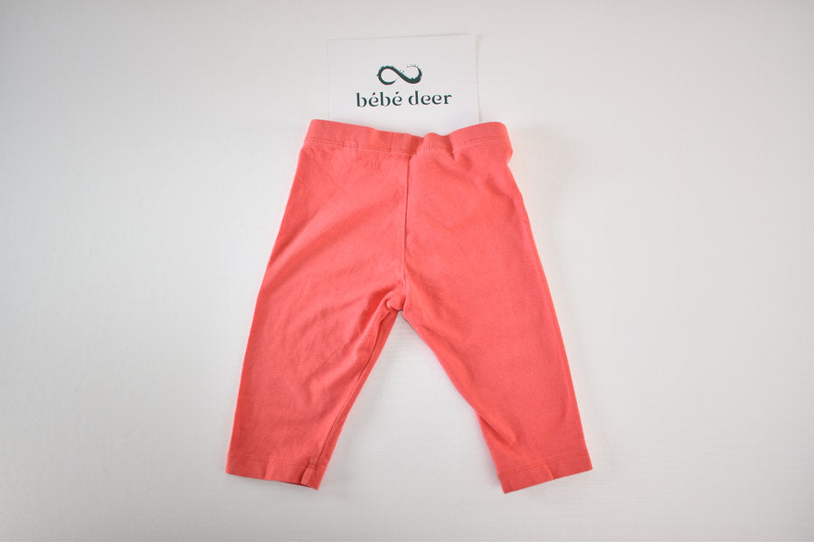 Coral leggings with seahorse print