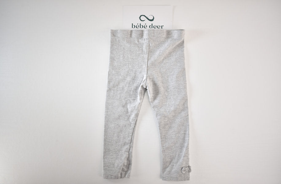 Grey leggings with bow detail