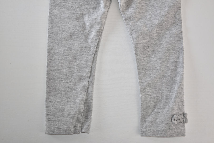 Grey leggings with bow detail