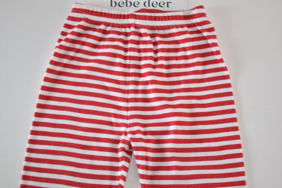 Pantalon à rayures rouges et blanches