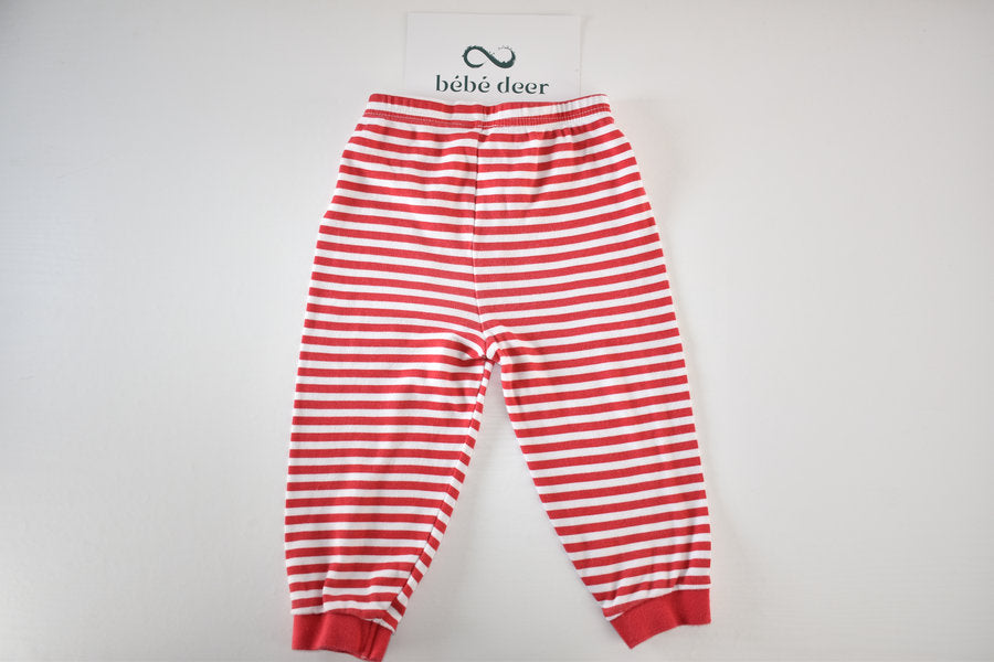 Pantalon à rayures rouges et blanches