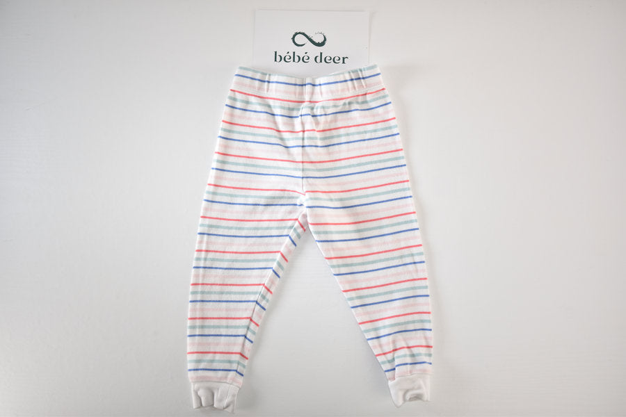 Light striped trousers