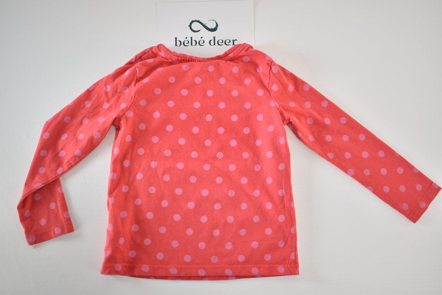 Coral polka dot top with "I love my daddy a lot"