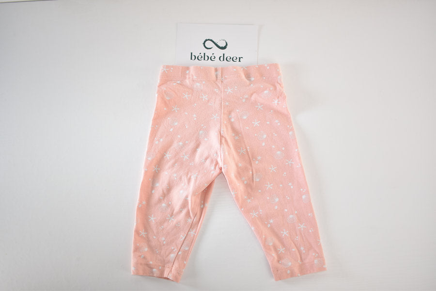 Peach leggings with starfish