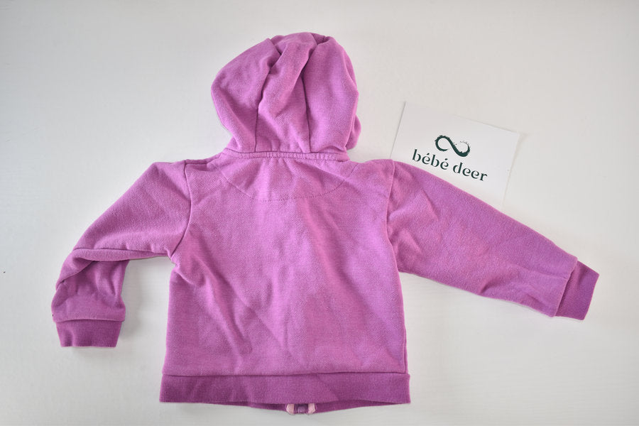 Purple zip hoodie "I am just too cute"