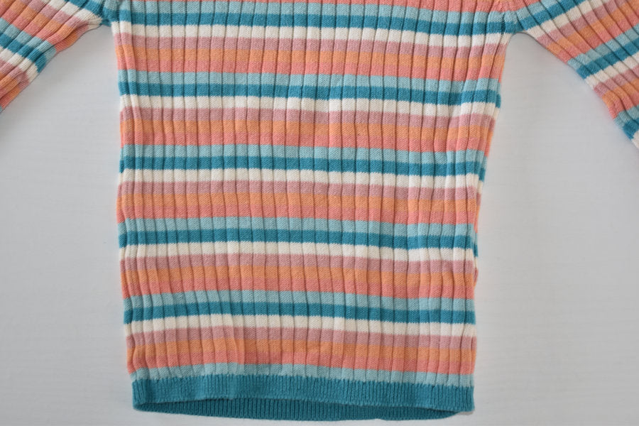 Striped roll neck jumper