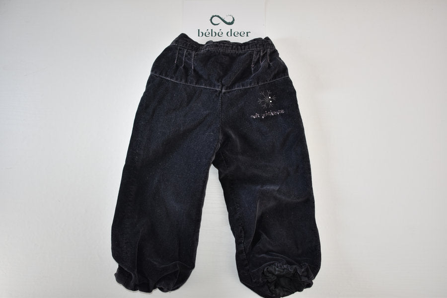 Velour effect "Nuit scintillante" trousers
