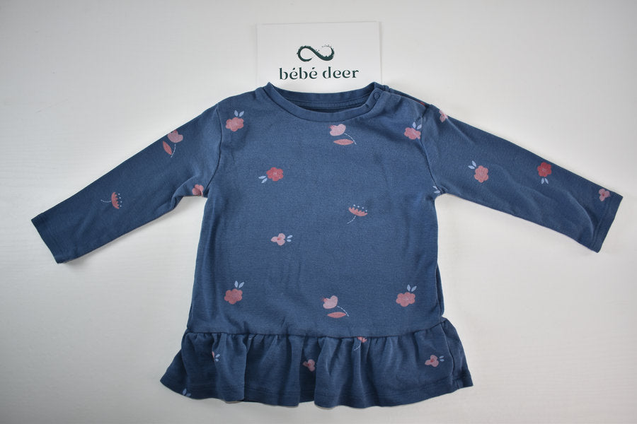 Floral frill hem dress