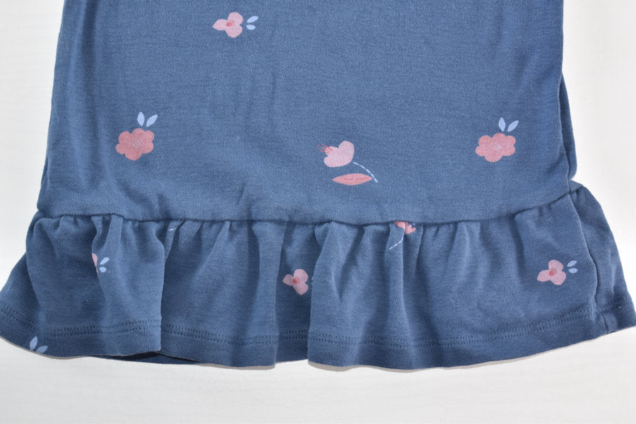 Floral frill hem dress