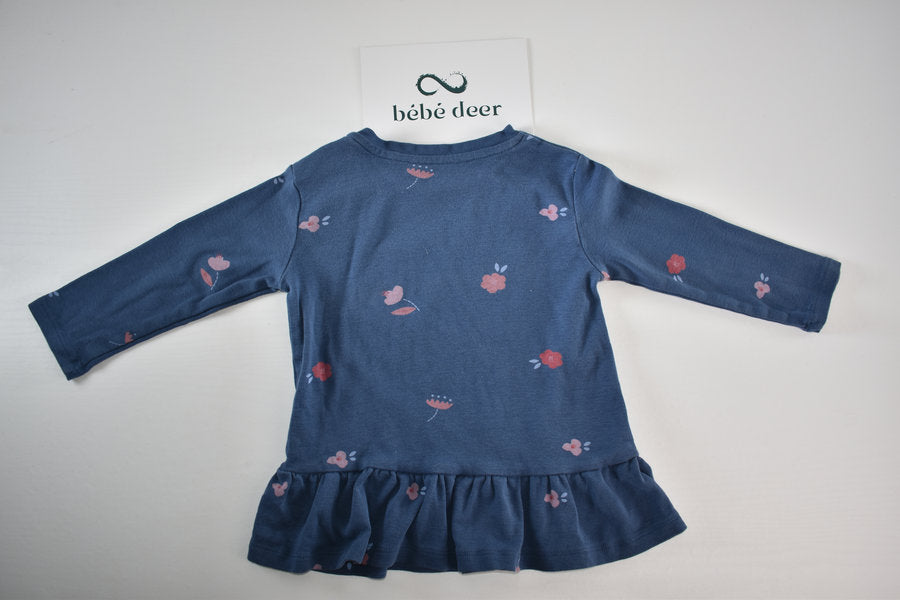 Floral frill hem dress