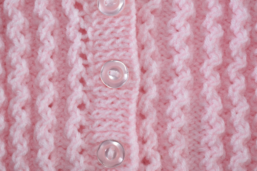 Handmade pink knitted cardigan