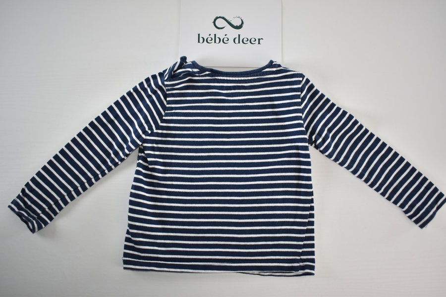 Striped cat pocket top